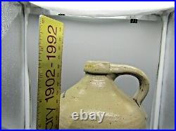 1G Antique Stamped N. Clark, Jr, Athens New York, Country Stoneware Jug Bottle