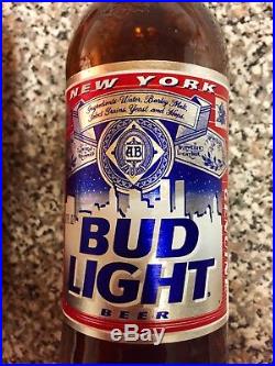 (2) Rare Vintage Budweiser Bud Light Bottles New York City World Trade Center