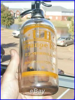 2 -rare Original Orange Kist Seltzer Bottles Binghamton, New York Nice