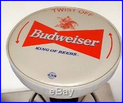 (3) Budweiser Vintage Bar Stools BEER BOTTLE Swivel LOCAL PICK UP NEW YORK METRO