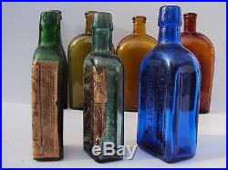 3 Gargling Oil Lockport NY / Emerald Green, Teal Turquoise, Cobalt