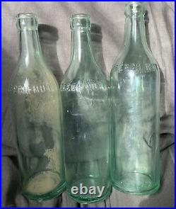 3 Vintage Soda Old Beech Nut Canajoharie Ny Green Soda Bottle