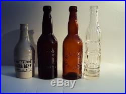 4 bottles / M. NORTZ & SONS collection / Lowville NY / Lewis County
