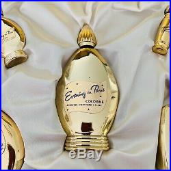 50s Evening in Paris Gold Plated Collection Bourjois New York Perfume Bottle Set