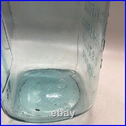 6 Pints Alco Spring Water NY Bottling Co. Aqua Blue Porcelain Stopper Bottle
