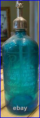 7 Pcs Set Vintage 11 High W Wolk Bottling Works Bronx Ny Glass Seltzer Bottle