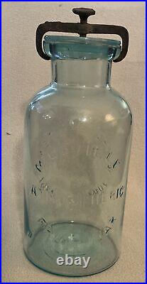 72 oz MILLVILLE ATMOSPHERIC FRUIT JAR WHITALL'S PATENT JUNE 18TH 1861 (K-17)