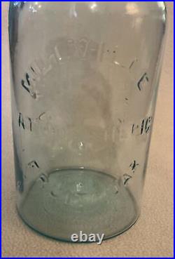 72 oz MILLVILLE ATMOSPHERIC FRUIT JAR WHITALL'S PATENT JUNE 18TH 1861 (K-17)