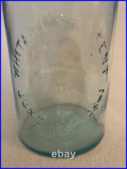 72 oz MILLVILLE ATMOSPHERIC FRUIT JAR WHITALL'S PATENT JUNE 18TH 1861 (K-17)