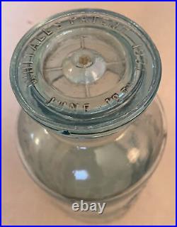 72 oz MILLVILLE ATMOSPHERIC FRUIT JAR WHITALL'S PATENT JUNE 18TH 1861 (K-17)