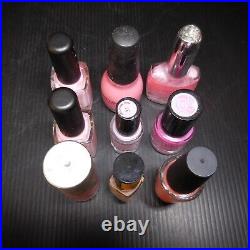 9 Bottles Polish Nail Pink Vintage Makeup Fashion Woman L'Oréal Ny Kiko N8009