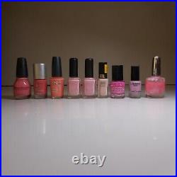 9 Bottles Polish Nail Pink Vintage Makeup Fashion Woman L'Oréal Ny Kiko N8009