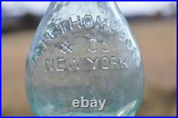 A. N. Thompson & Co. New York Open Pontiled Sauce Aqua (whittled)