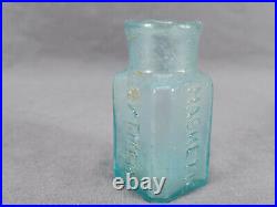 A. Trasks Magnetic Ointment New York Aqua Pontiled Medicine Bottle Backwards Ns