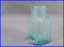 A. Trasks Magnetic Ointment New York Aqua Pontiled Medicine Bottle Backwards Ns