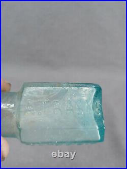 A. Trasks Magnetic Ointment New York Aqua Pontiled Medicine Bottle Backwards Ns