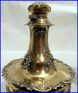 A magnificent pair of sterling perfume bottles, Tiffany & Co, NY c. 1891-1902