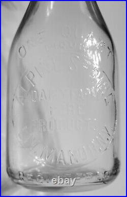 ALPINE SPRING Dairyfarm LIVINGSTON MANOR, New York 1 Quart Milk Bottle 1941