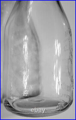 ALPINE SPRING Dairyfarm LIVINGSTON MANOR, New York 1 Quart Milk Bottle 1941