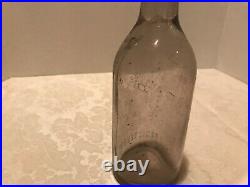ANTIQUE 1868 1884 FRED HINCKEL- Amethyst 3/8 Blob top WEISS Beer Bottle NY