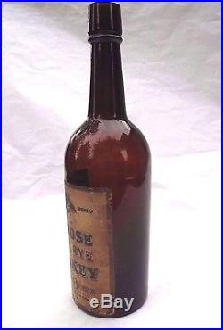 Antique Victor Brand Melrose XXXX Rye Whisky Bottle New York
