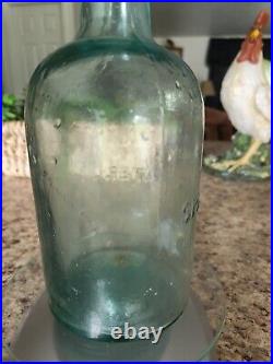 AVON SPRING WATER Aqua Quart, From Avon N. Y. 1850's Saratoga Type Bottle