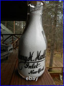 Adirondacks Ny 1935 Inlet Ny Milk Bottle=old Forge=big Moose=fulton Chain