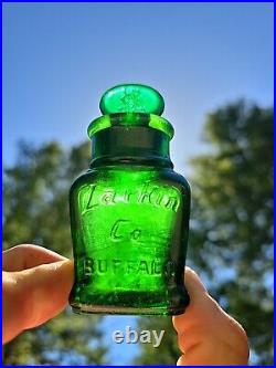 Amazing Deep Emerald Green Old Larkin Soap Bottle? Green Scent Buffalo Bottle