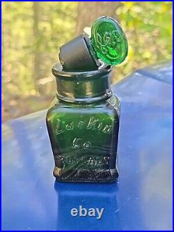 Amazing Deep Emerald Green Old Larkin Soap Bottle? Green Scent Buffalo Bottle