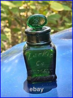 Amazing Deep Emerald Green Old Larkin Soap Bottle? Green Scent Buffalo Bottle