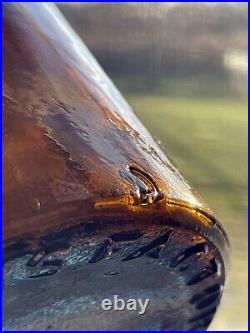 Amber Saratoga Mineral Water Bottle Oak Orchard Acid Springs Lockport Ny