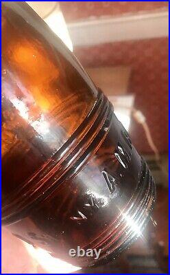 Amber1848 Bininger & Co. Kentucky Bourbon Whiskey Barreln. Y. Tubular Pontil
