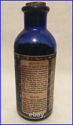 American Apothecaries Co. Cobalt Blue Salvitae Apothecary Bottle New York, USA