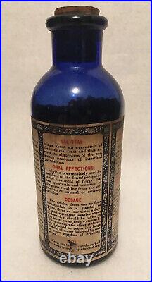 American Apothecaries Co. Cobalt Blue Salvitae Apothecary Bottle New York, USA