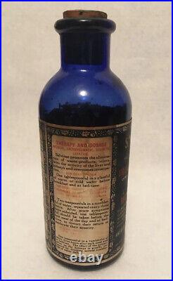 American Apothecaries Co. Cobalt Blue Salvitae Apothecary Bottle New York, USA