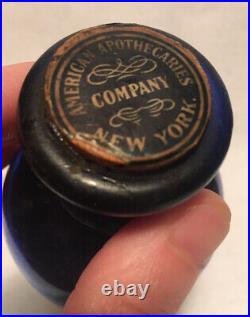 American Apothecaries Co. Cobalt Blue Salvitae Apothecary Bottle New York, USA