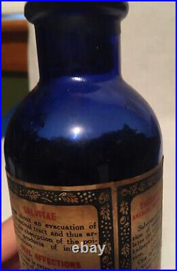 American Apothecaries Co. Cobalt Blue Salvitae Apothecary Bottle New York, USA