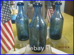 American Glass Auction Pontilcobalt Blueknickerbocker Blob Lip Soda Waterny