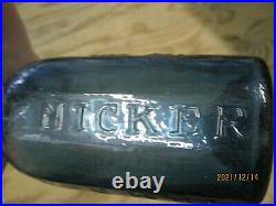 American Glass Auction Pontilcobalt Blueknickerbocker Blob Lip Soda Waterny