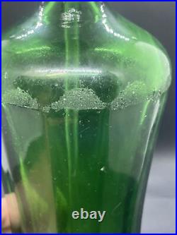 Antique 12 Facets Green Vintage Seltzer Bottle Cohens Bros Brooklyn N. Y