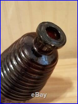 Antique 1800's Turner Brothers New York Barrel Bitters Whiskey Glass Bottle RARE