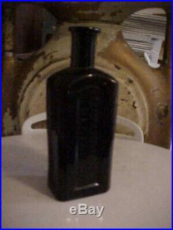 Antique 1800s Purple Amethyst 7.25 Bottle Mrs Allens Hair Restorer NewYork USA