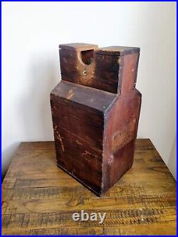 Antique 1872 Rye Whiskey Wooden Case with DEMIJOHN Bottle G. W. Banker New York