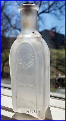 Antique 1912 PALMER Bottle Embossed NEW YORK Perfume Toilet Water CORK BLOB TOP