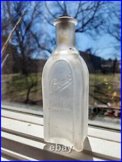 Antique 1912 PALMER Bottle Embossed NEW YORK Perfume Toilet Water CORK BLOB TOP