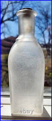 Antique 1912 PALMER Bottle Embossed NEW YORK Perfume Toilet Water CORK BLOB TOP