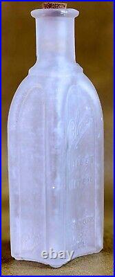 Antique 1912 PALMER Bottle Embossed NEW YORK Perfume Toilet Water CORK BLOB TOP