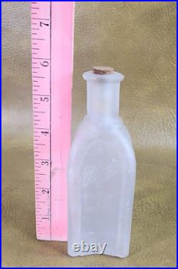 Antique 1912 PALMER Bottle Embossed NEW YORK Perfume Toilet Water CORK BLOB TOP