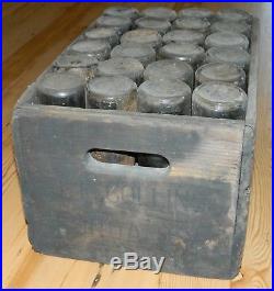 Antique 1926 Wood Crate with24 Johnnie Collins Soda Bottles Fonda, NY CRUSTY