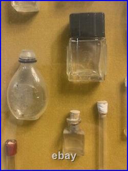 Antique 1930s LOT Perfume Bottles L'Origan de Coty, Lucien Lelong, Paris NY etc